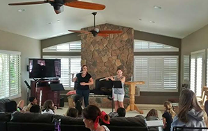 Janelle teaching a seminar